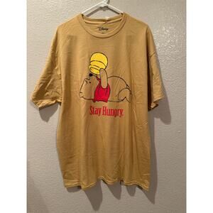 NWT Disney Winnie the Pooh Stay Hungry Honey Yellow Tee XL